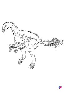 Coloriage de dinosaures - Alxasaure