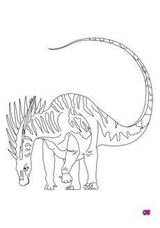 Coloriage de dinosaures - Amargasaure