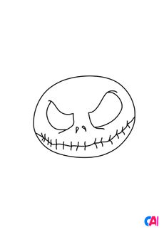 Coloriages Halloween - Crâne