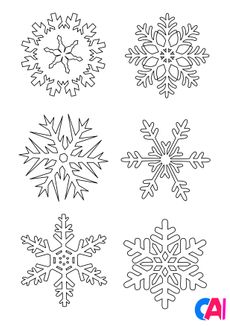 Coloriage de Noël - Des flocons de neige