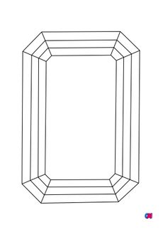 Coloriage de diamants - Diamant taille émeraude
