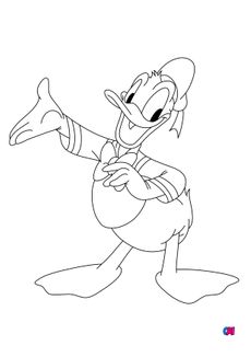 Coloriages à imprimer Disney - Donald Duck