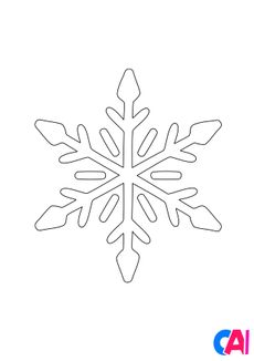Coloriage de Noël - Flocon de neige étoilé