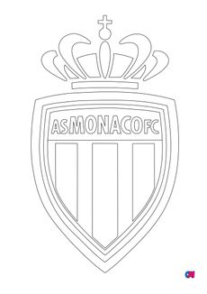 Coloriage Football - AS Monaco