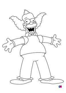 Coloriage Simpson - Krusty le clown