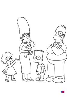 Coloriage Simpson - La famille Simpson