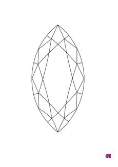Coloriage de diamants - Diamant Taille Marquise