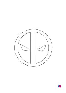 Coloriage Avengers - Logo Deadpool