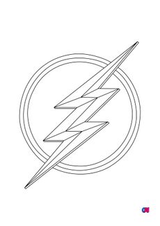 Coloriage Avengers - Logo Flash