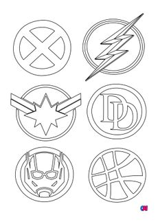 Coloriage Avengers - Logos Avengers n°3
