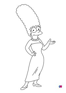 Coloriage Simpson - Marge Simpson