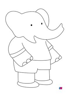 Coloriage Babar - Pom