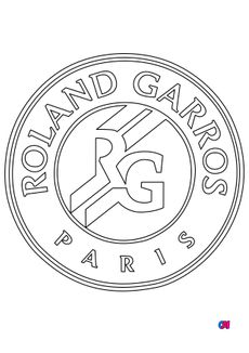 Coloriage tennis - Roland Garros, le logo