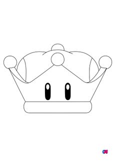 Coloriage Mario - Super couronne