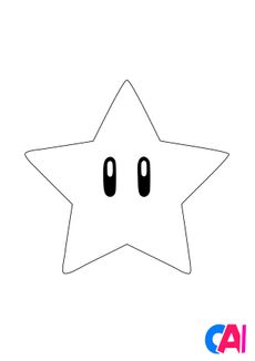 Coloriage Mario - Super étoile