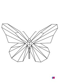 Coloriage Animaux géométriques - Un grand papillon