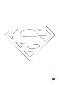 Coloriage Avengers - Logo Superman