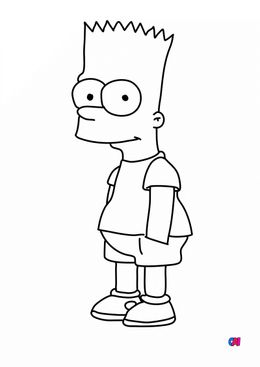 Coloriage Simpson - Bart Simpson