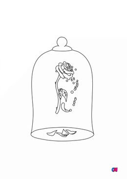 Coloriage De La Belle Et La B te Rose Rien Voir Avec Disney Mais