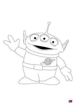 Coloriage Toy Story 4 - Alien
