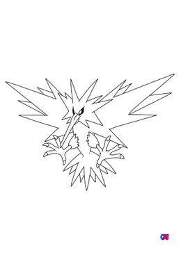 Coloriage Pokémon - 145 - Électhor