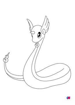 Coloriage Pokémon - 148 - Draco