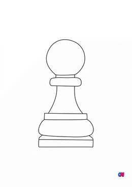 Coloriage Les échecs - Le pion