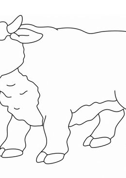 Coloriages d'animaux - Un taureau