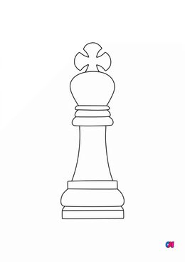 Coloriage Les échecs - Le Roi