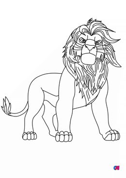 Coloriage Roi Lion - simba adulte