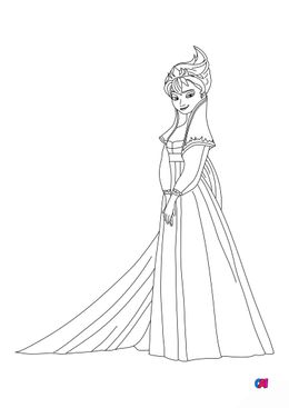 Coloriage la reine des neiges - Elsa princesse d'Arendelle