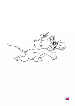 Coloriage Tom et Jerry - Jerry court