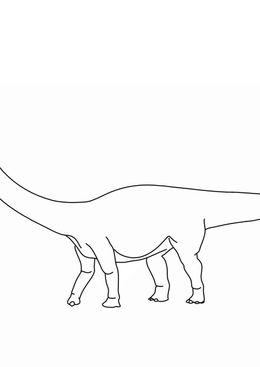 Coloriage de dinosaures - Diplodocus