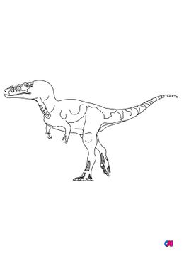 Coloriage de dinosaures - Alioramus
