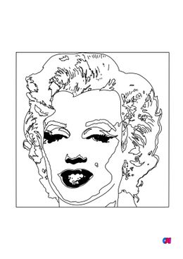 Coloriages de bâtiment et d'oeuvres d'art - Andy Warhol - Marilyn Monroe