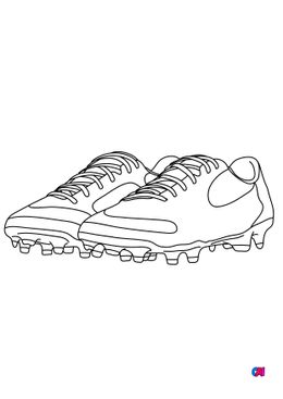 Coloriage Football - Des chaussures de foot
