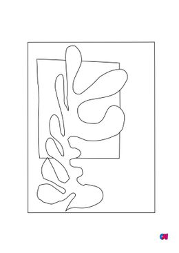 Coloriages de bâtiment et d'oeuvres d'art - Henri Matisse - Boxeur