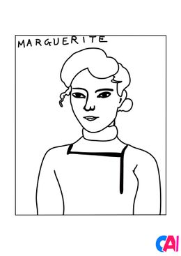 Coloriages de bâtiment et d'oeuvres d'art - Henri Matisse - Portrait de Marguerite