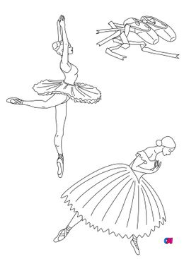 Coloriages de danseuses - La danse classique
