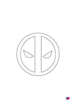 Coloriage Avengers - Logo Deadpool