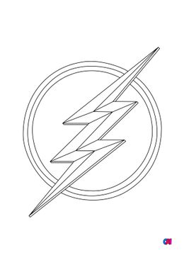 Coloriage Avengers - Logo Flash