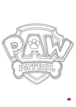 Coloriage Pat Patrouille - Logo La Pat’Patrouille