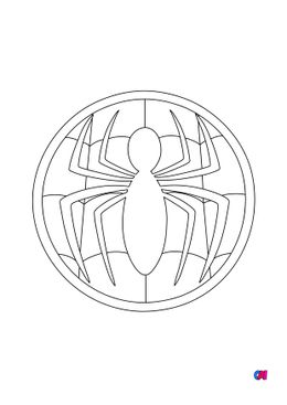 Coloriage Avengers - Logo Spider Man