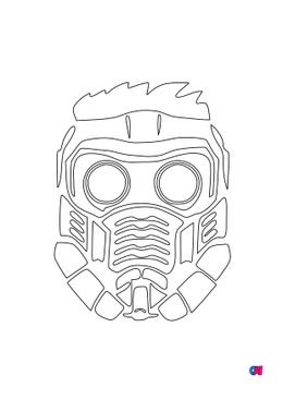 Coloriage Avengers - Logo Star Lord