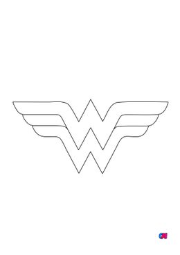 Coloriage Avengers - Logo Wonder Woman