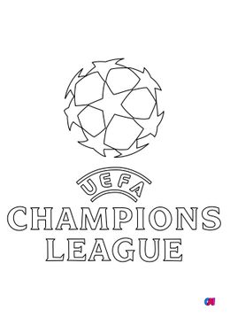 Coloriage Football - Logo de la Champions League