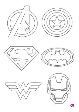 Coloriage Avengers - Logos Avengers 1