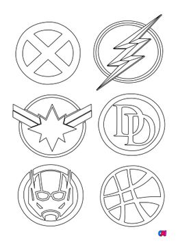 Coloriage Avengers - Logos Avengers n°3