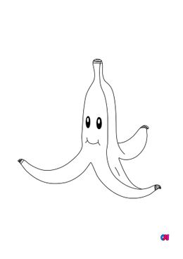 Coloriage Mario - Banane