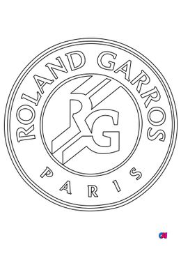 Coloriage tennis - Roland Garros, le logo